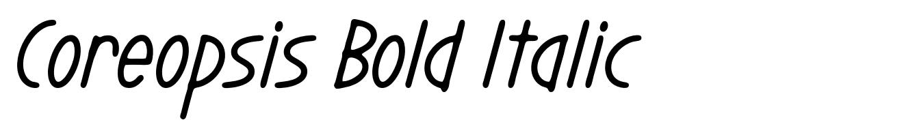 Coreopsis Bold Italic